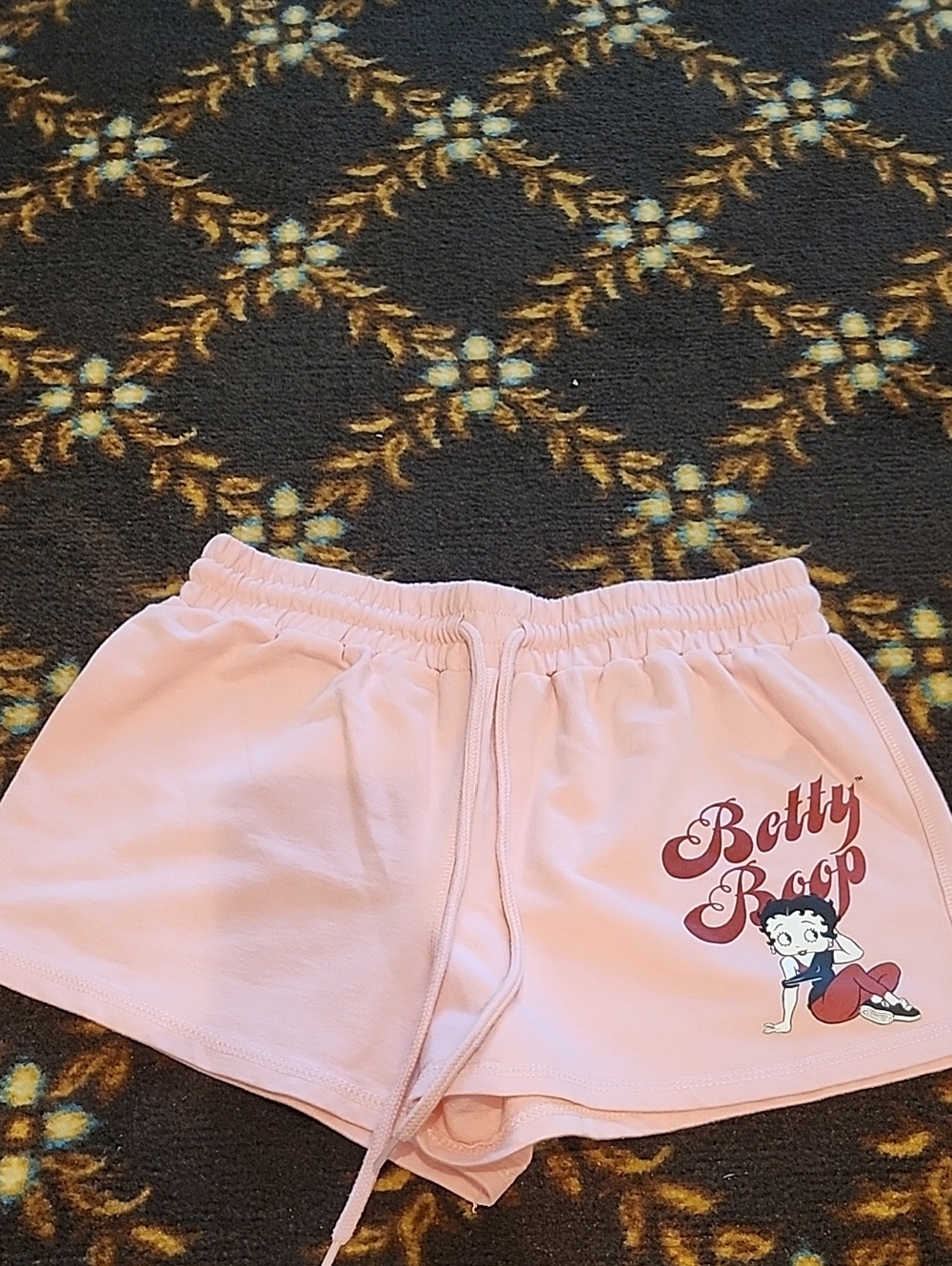 Betty Boop Light Pink Elastic Waist Shorts